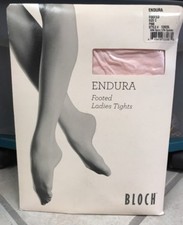 Bloch Size C Endura Pink Footed Adult Dance Tights NIP !