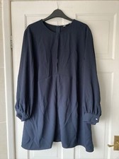 ZARA Short Navy  dress with diamante  Size Xl