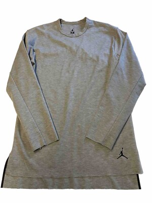 Mens JORDAN Gray Air Jordan 23 Lux Extended Long Sleeve Shirt