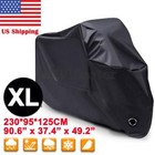 Xl Black Standard Street Motorcycle Cover Scooter Moped All Weather Protection (For: Vespa)