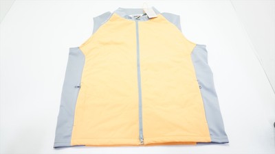 NEW Peter Millar Fuse Hybrid Vest Medium Orange Nectar/Gale Grey 949C 01195434