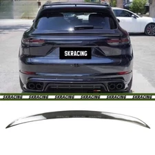 For Porsche Cayenne 2019-2023 Carbon Fiber Rear Trunk Lip Middle Spoiler Wing
