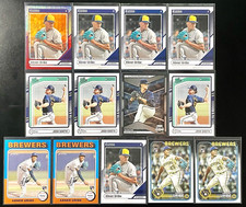 ABNER URIBE 2024 Panini Donruss RED & BLUE HOLO - Milwaukee Brewers RC Lot 13