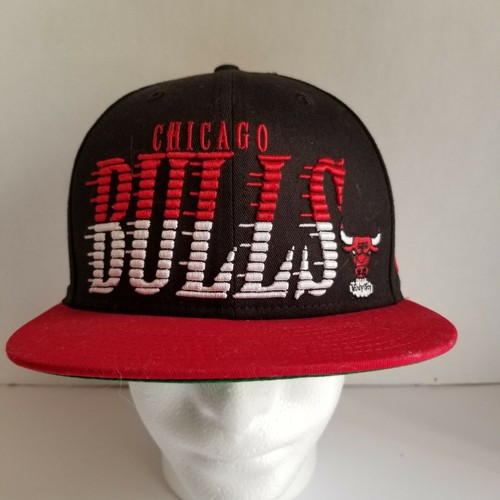 Men's Chicago Bulls Baseball Cap Snapback Hat Black 9Fifty Bulls Logo One Size