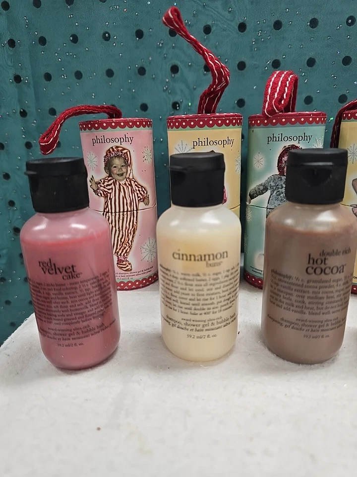 Set Of 5 Philosophy Deck The Halls Shampoo/Shower Gel 2oz W/ Ornament Holders - Image 3 of 4