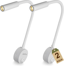 Faretto 2 Pezzi, Lampada Da Comodino Con Illuminazione Bianca Calda, Morbida Da 