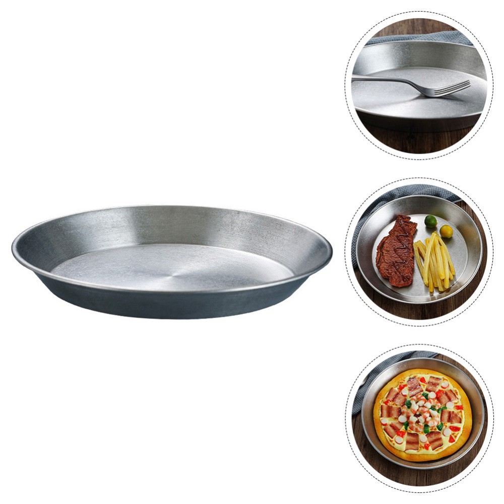 Flache Bodenpizzaplatte Wiederverwendbares Backblech Bäckerei Backschale