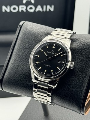 NORQAIN FREEDOM 60 AUTOMATIC! *BLACK DIAL FULL SET!* (N2000S02A/B201/20TRO.18S)