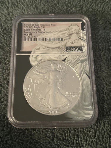 2021-S S$1 Silver Eagle - Eagle Landing T-2 Emergency - NGC MS70 - 6308308-226
