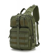 Tactical Sling Backpack Molle Olive Green One Shoulder 36cm military