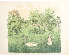1890s Pierre Bonnard Le Verger  Vintage French Lithograph Print (The Orchard)