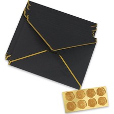 Kraftpapier Umschl&auml;ge Retro Schwarz 20 St&uuml;ck