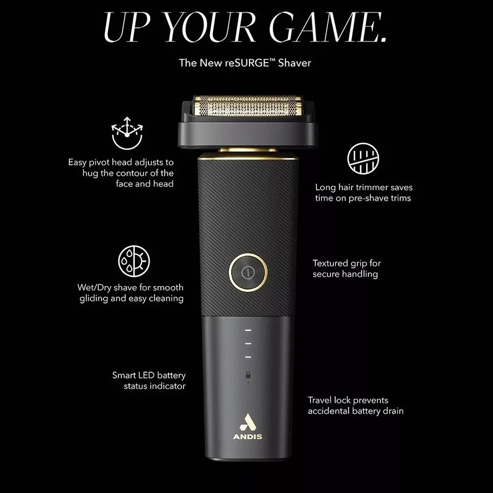 Andis 17300 reSurge Shaver Professional Lithium-Ion Battery Wet/Dry 100-240V NEW