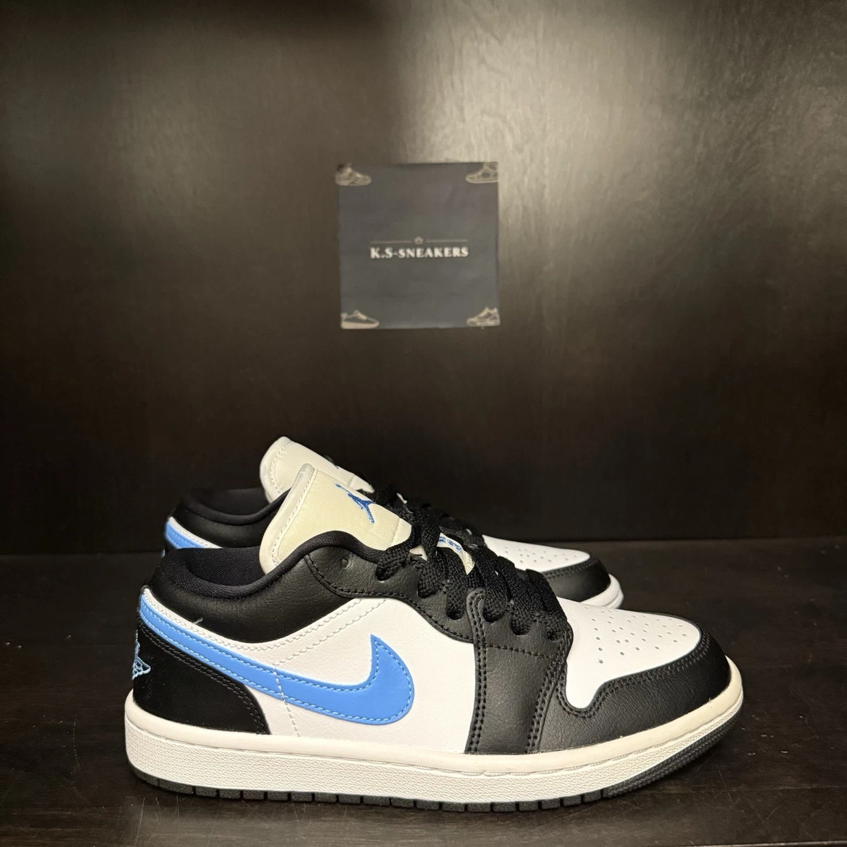 Jordan 1 Low Black University Blue W | eBay