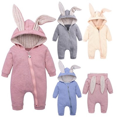 Kinder Baby Jungen Mädchen Langarm mit Kapuze Strampler Overall Winter Kleidung