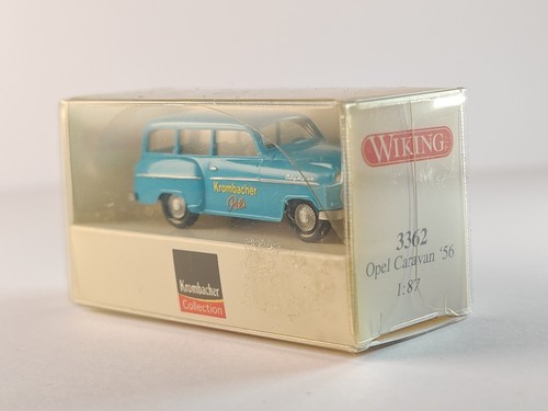 WIKING Opel Caravan '56 Krombacher blu (3362) confezione originale 1:87 - Foto 5 di 12
