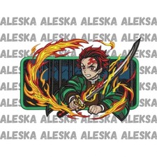 Anime-themed embroidered iron-on patches for jackets, backpacks, etc.