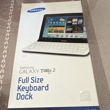 Samsung Galaxy Tab 2 10.1 Keyboard Dock, White Plastic English QWERTY
