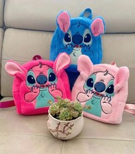 Stitch 3D Plush Backpack   Cute Kids Mini School Bag, Soft  High Quality