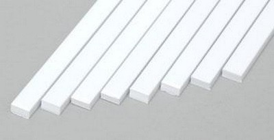 Evergreen Scale Models 167 .080'' x .156'' x 14'' Polystyrene Strips (Pack of 8)
