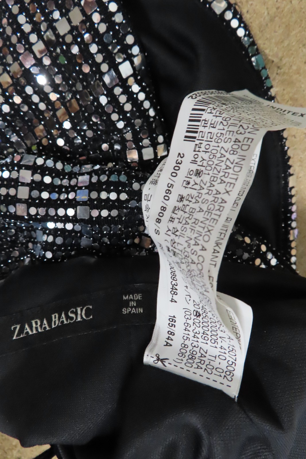 Zara Basic Silver Black Sparkle Glitter Embellish… - image 12