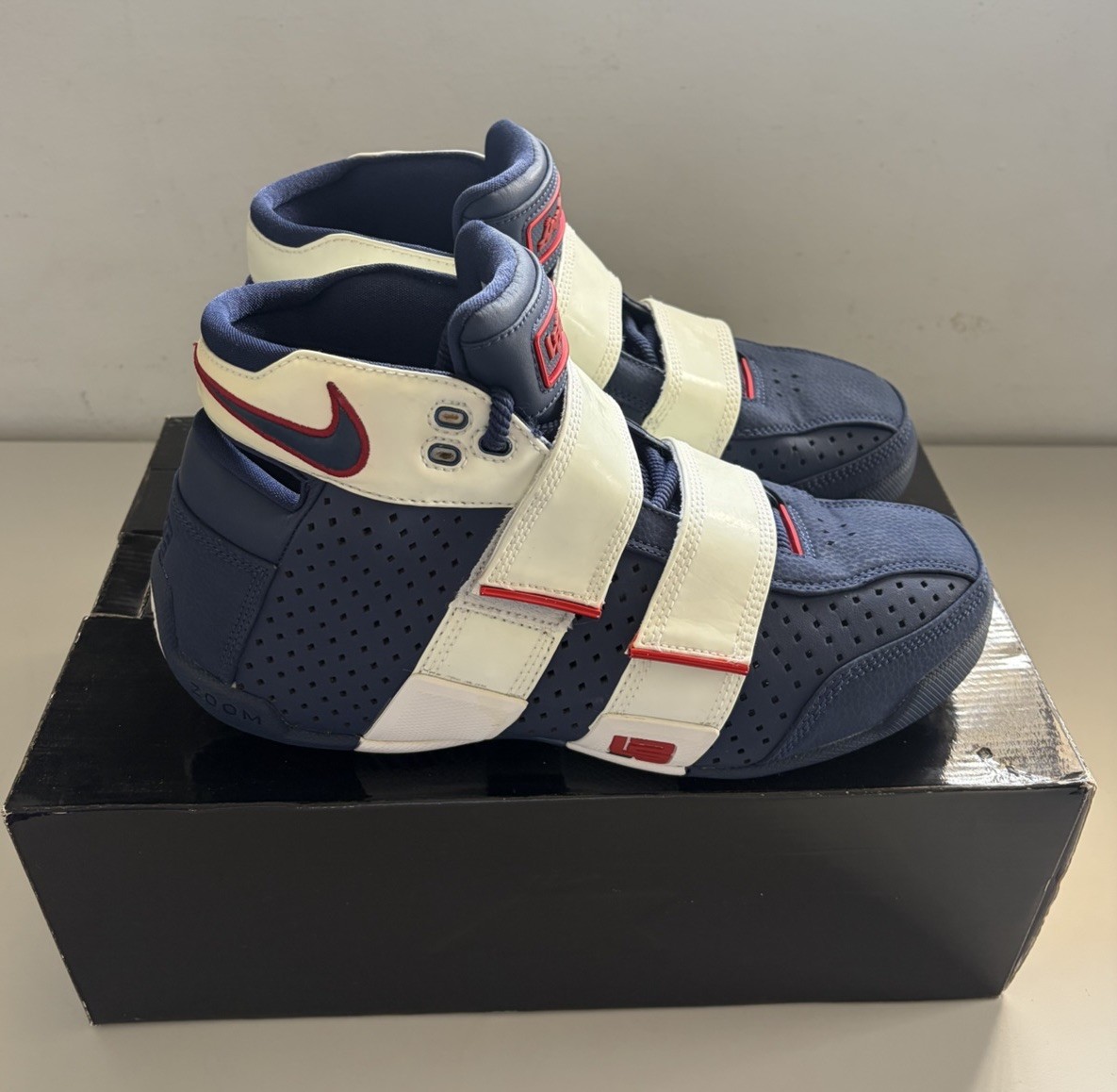 Nike Zoom LeBron 20-5-5 Olympic Navy White Red Basketball 2006