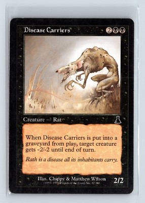 (3x) DISEASE CARRIERS   MTG Magic the Gathering Card   Urza's Destiny   Common