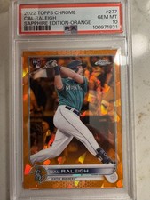 2022 Topps Chrome Sapphire CAL RALEIGH RC #277 Orange Refractor /25 PSA 10