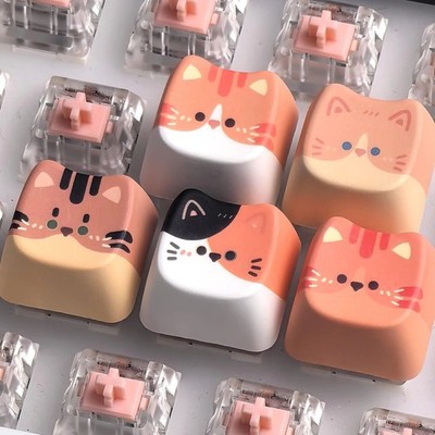 Cat Artisan Resin Keycap Handmade Custom MX Cherry Mechanical Keyboard