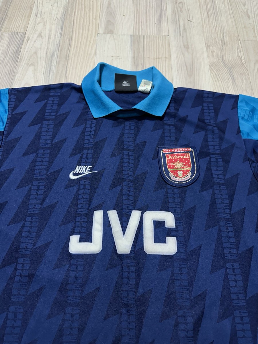 RARE VINTAGE NIKE PREMIER ARSENAL 1994/96 Away FOOTBALL SHIRT
