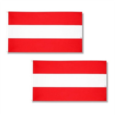 2 Stück Österreich Flagge 5 x 3 Fuß großes Nationalbanner Fußball WM Fan Supporter