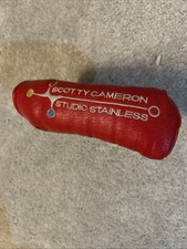 TITLEIST SCOTTY CAMERON STUDIO STAINLESS HEADCOVER RED - WHITE
