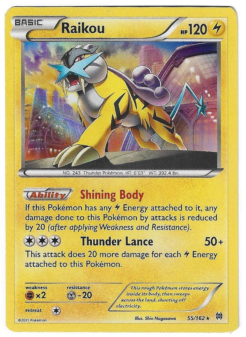 Raikou Holo Rare XY - BREAKthrough 55/162 NM