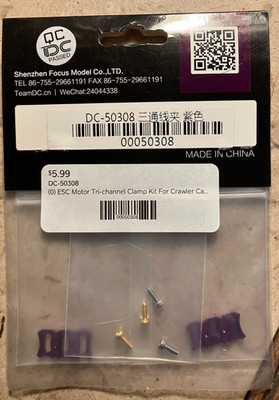 DC-50308 ESC Motor Tri-channel Clamp Kit & Bungee Cord C26933CHROMEPURPLE