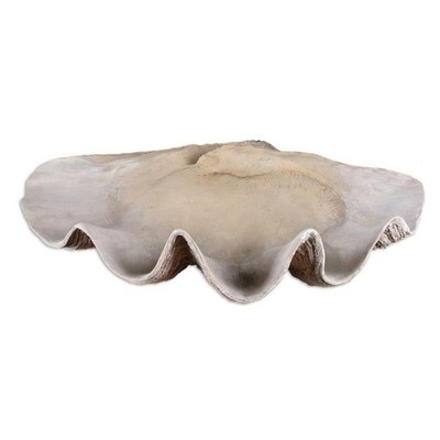 Uttermost Clam Shell 22 3/4'' Wide Stone Accent Bowl
