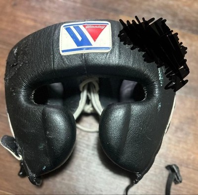 Winning Boxing Head gear FG-2900 Face Guard size L Black String-type Used JAPAN