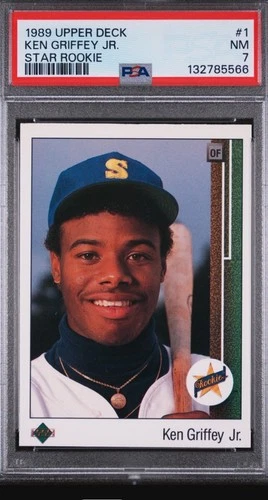 Ken Griffey Jr. 1989 Upper Deck Star Rookie RC PSA 7 Near Mint Iconic Card