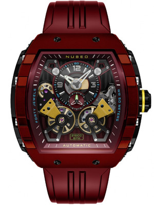 Nubeo NB-6100-04 Herrenuhr Magellan Double Barrel Automatik 48mm 5ATM