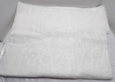 Floral Embroidered 102" Curtain Panel Pair - White  51" x 102" ea Sheer NEW