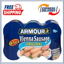 Armour Star Vienna Sausage, Original Flavor, Canned Sausage, 4.6 oz (Pack of 6)