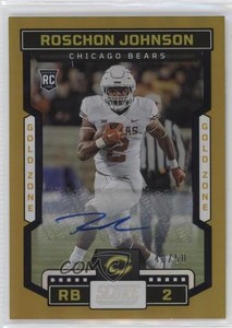 2023 Score Rookies Gold Zone Signatures /50 Roschon Johnson #335 Rookie Auto RC