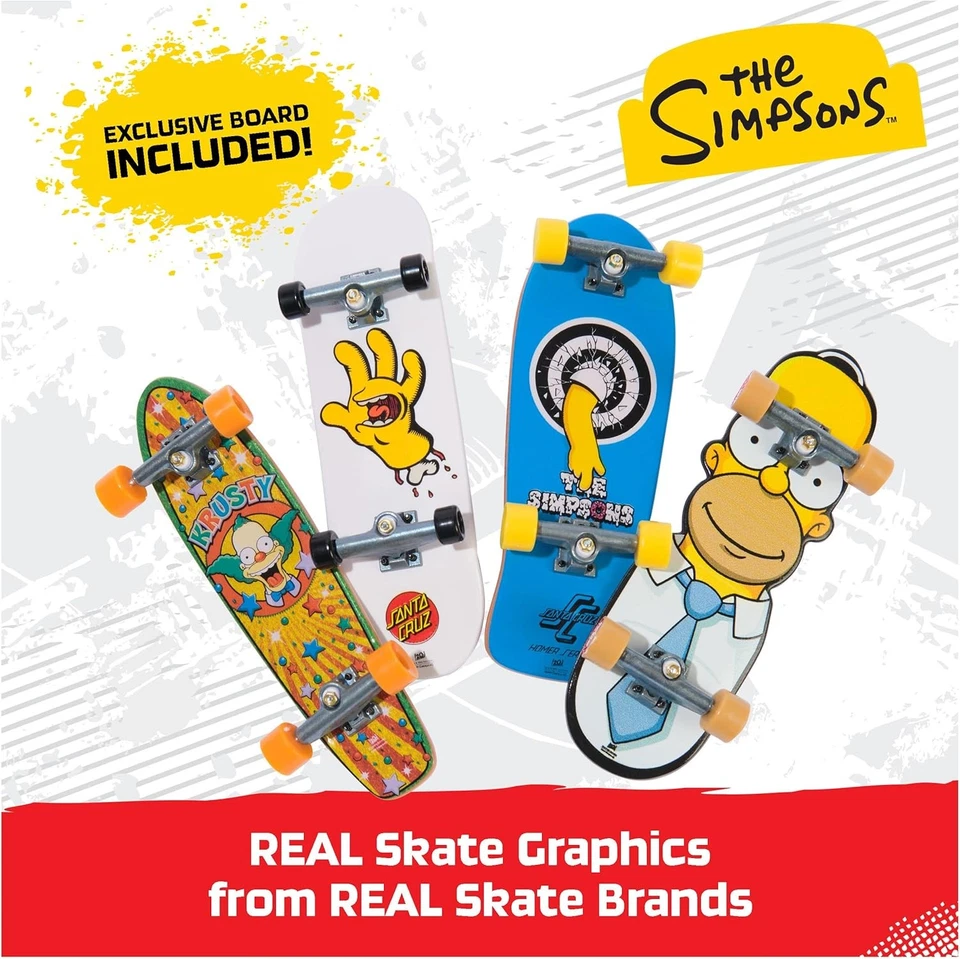 TECH DECK, Ultra DLX Fingerboard 4-Pack, Simpsons Skateboards, Collectible...  - Image 2 of 4