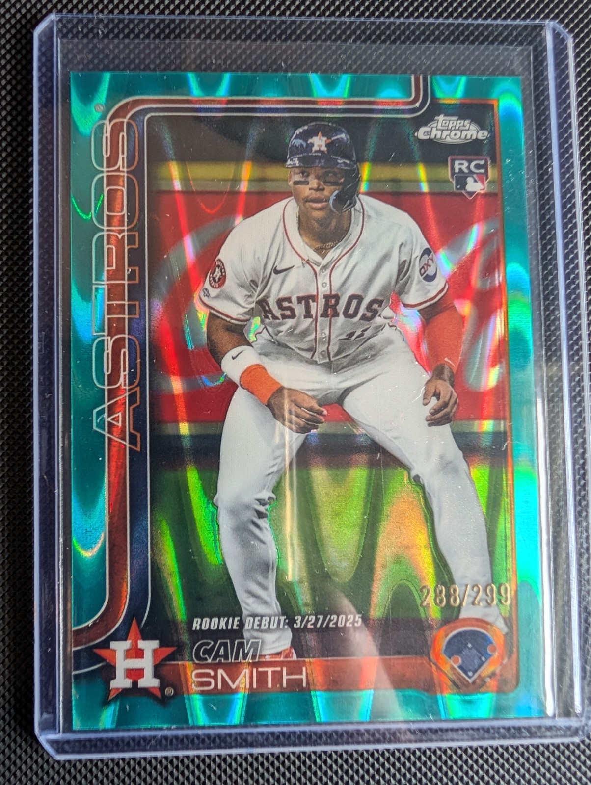Cam Smith - Astros 2025 Topps Chrome Update Rookie RC #USC19 Teal Raywave /299