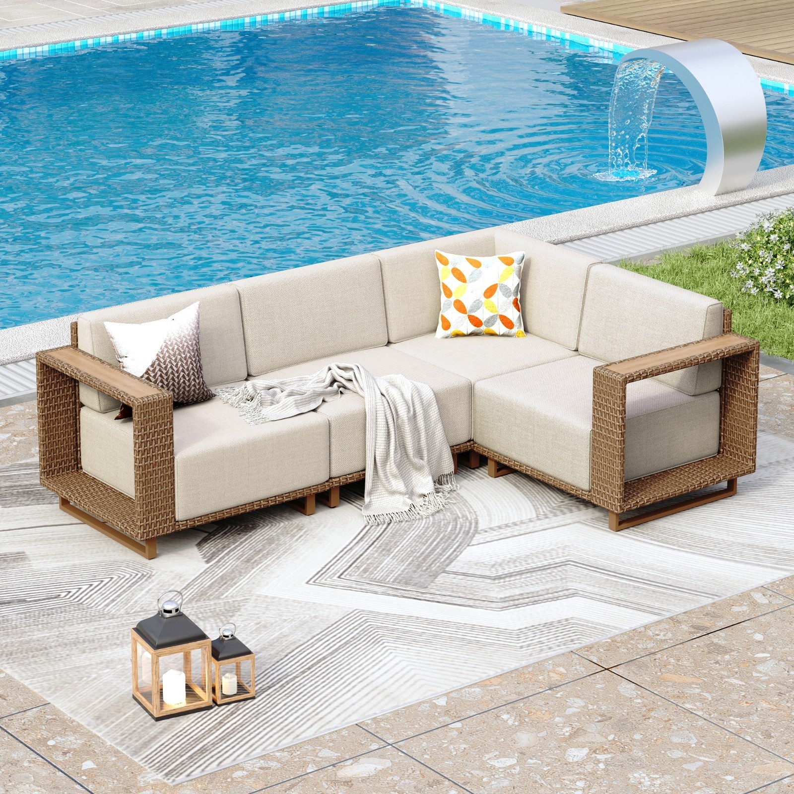 Outdoor Furniture Rattan Furniture Patio Furniture Wicker Patio Conversation Set
