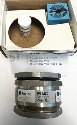 Roxtec RG00063010021 RG M63/1 AISI316L Stainless Steel Round Cable Entry Seal