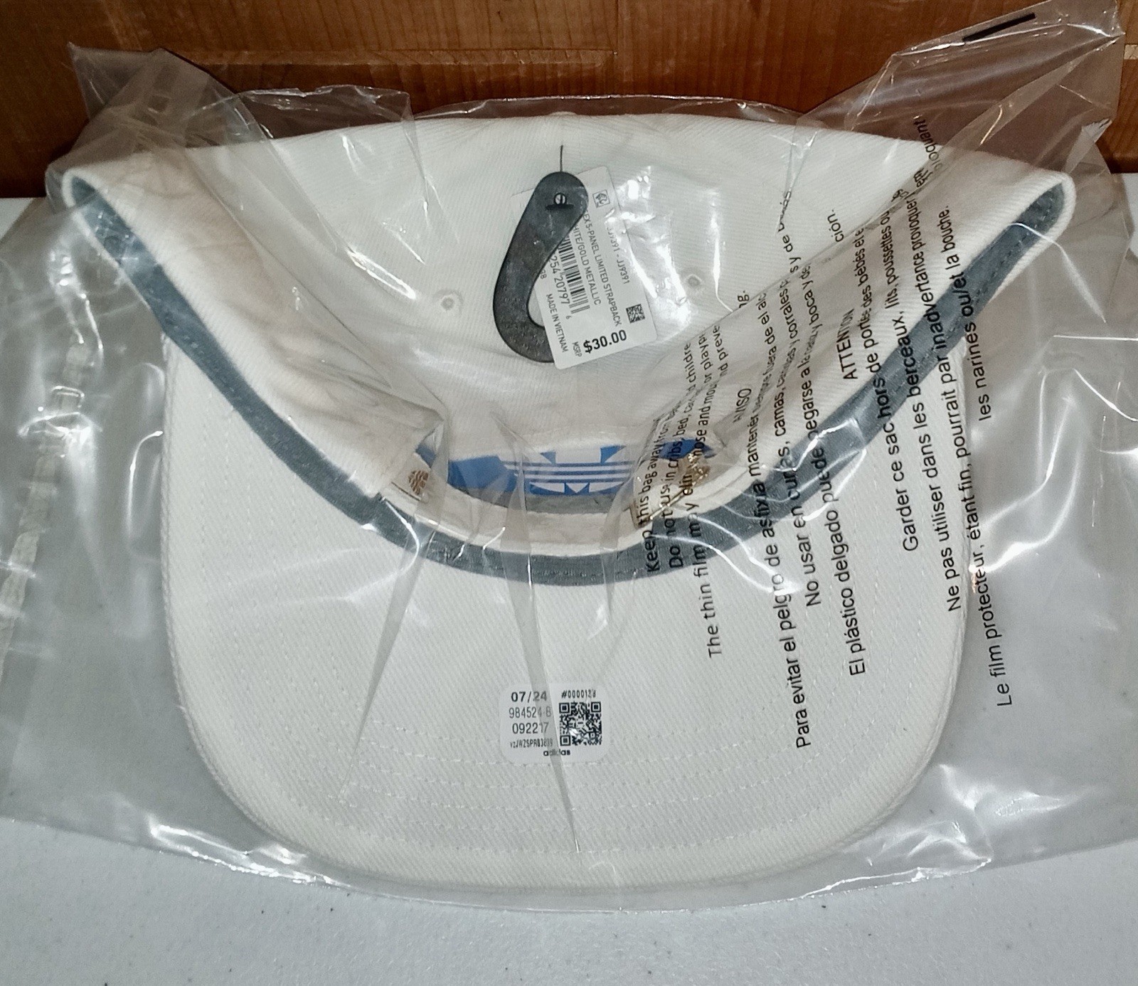 ADIDAS Originals 5-Panel Limited Strapback Cap Hat White/Gold Unisex JJ9391 NEW