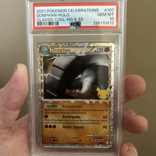Pokémon TCG Donphan Celebrations Classic Collection Card 107/123 PSA 10