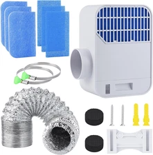 2025 New Upgraded Indoor Dryer Vent Kit, 3-In-1 Dryer Lint Trap with 6 Polyester