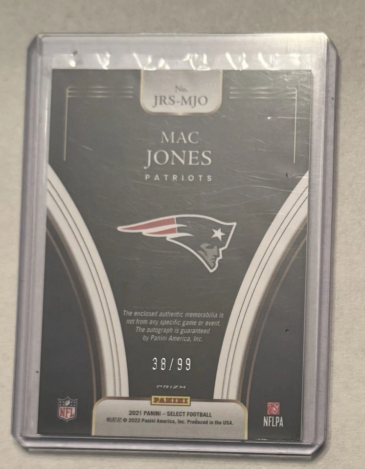 2021-22 Panini Select Mac Jones Silver Prizm  Auto #/99 Rookie Patch Auto RPA - Image 2 of 2