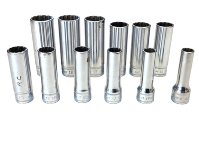 #ad Snap On Tools USA 212SFMY 12 Piece 3 8quot; Drive 12 Point Metric Deep Socket Set $154.95